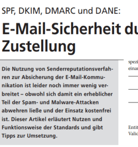 SPF, DKIM, DMARC und DANE: E-Mail-Sicherheit durch Senderreputation