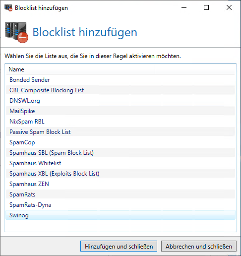 Echtzeit Blocklist DE