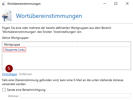 OneDrive Personal Links in E-Mail Reply Chain Attacks - Wortübereinstimmungen Filter 3 (Deutsch)
