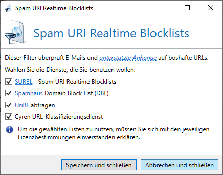 Spam URI Realtime Blocklist DE