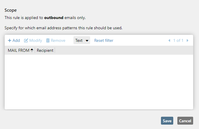 NoSpamProxy Cloud Rule Scope Outbound Emails