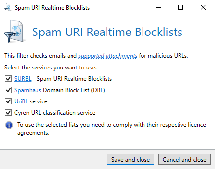 Spam URI Realtime Blocklist EN